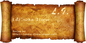 Lászka Ilona névjegykártya